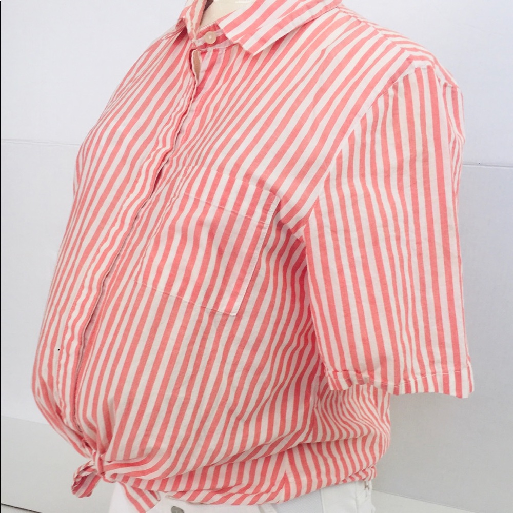 Colorful Spring Time Maternity Blouse sz M